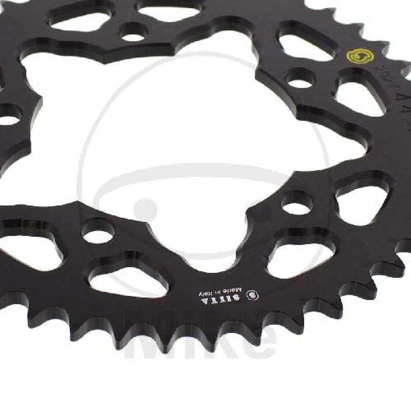 Alu-Kettenrad: 44Z, Teil.: 525 schwarz, Sitta, Innen Ø : 110, Lochkr.: 131