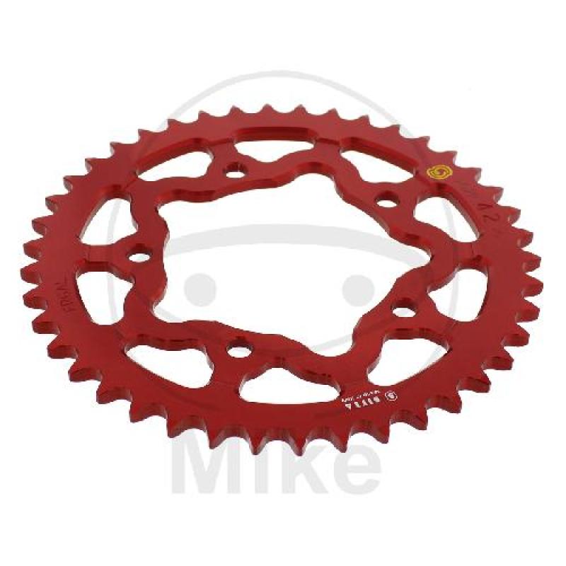 Alu-Kettenrad: 42Z, Teil.: 525 rot, Sitta, Innen Ø : 100, Lochkr.: 120