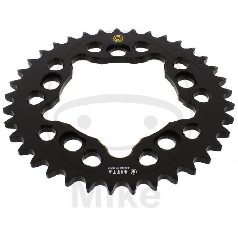 Alu-Kettenrad: 37Z, Teil.: 525 schwarz, Sitta, Innen Ø : 101, Lochkr.: 124