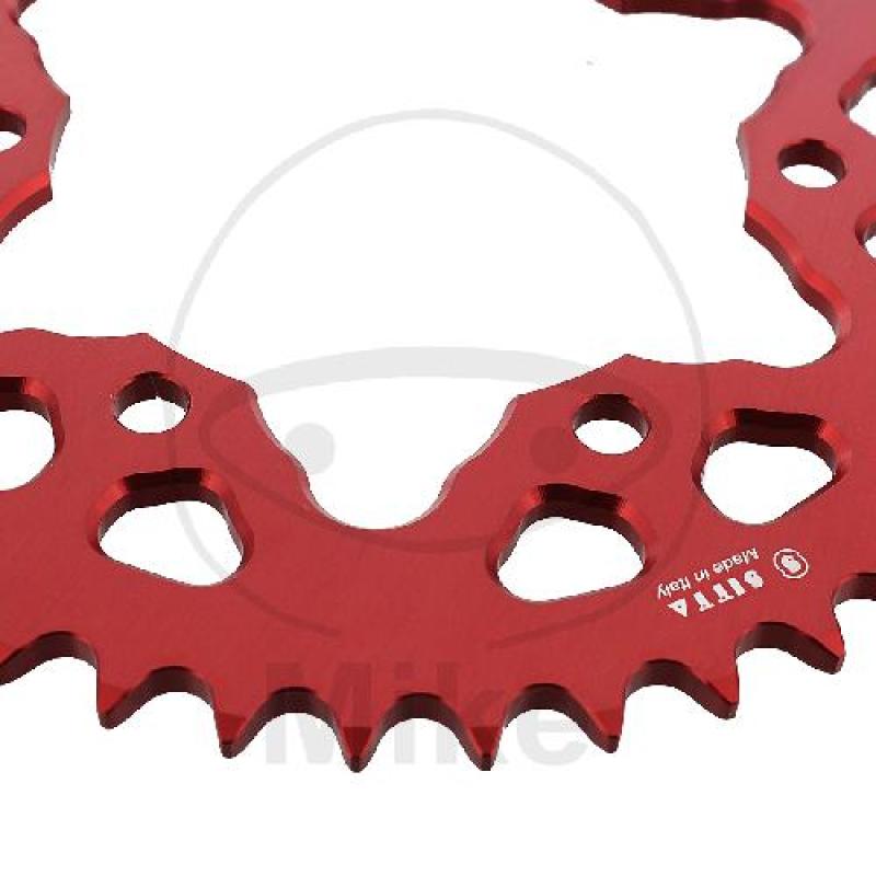 Alu-Kettenrad: 43Z, Teil.: 520 rot, Sitta, Innen Ø : 110, Lochkr.: 130