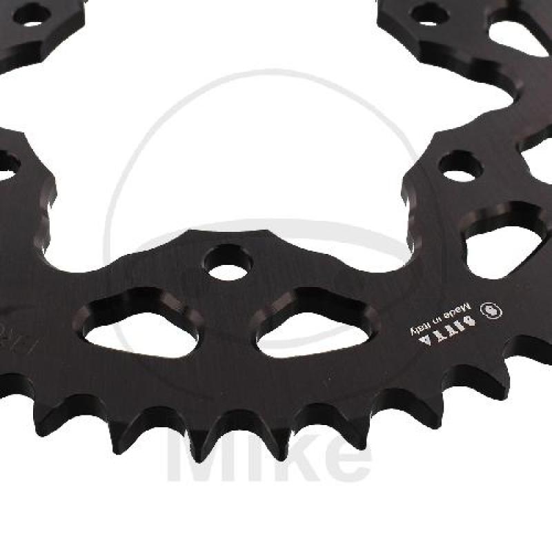 Alu-Kettenrad: 44Z, Teil.: 525 schwarz, Sitta, Innen Ø : 110, Lochkr.: 130