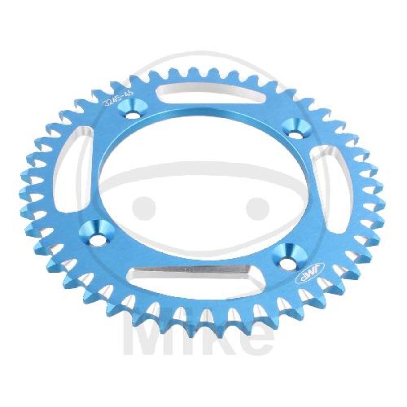 Alu-Kettenrad: 46Z, Teil.: 428 blau, JMP , Innen Ø : 110, Lochkr.: 132