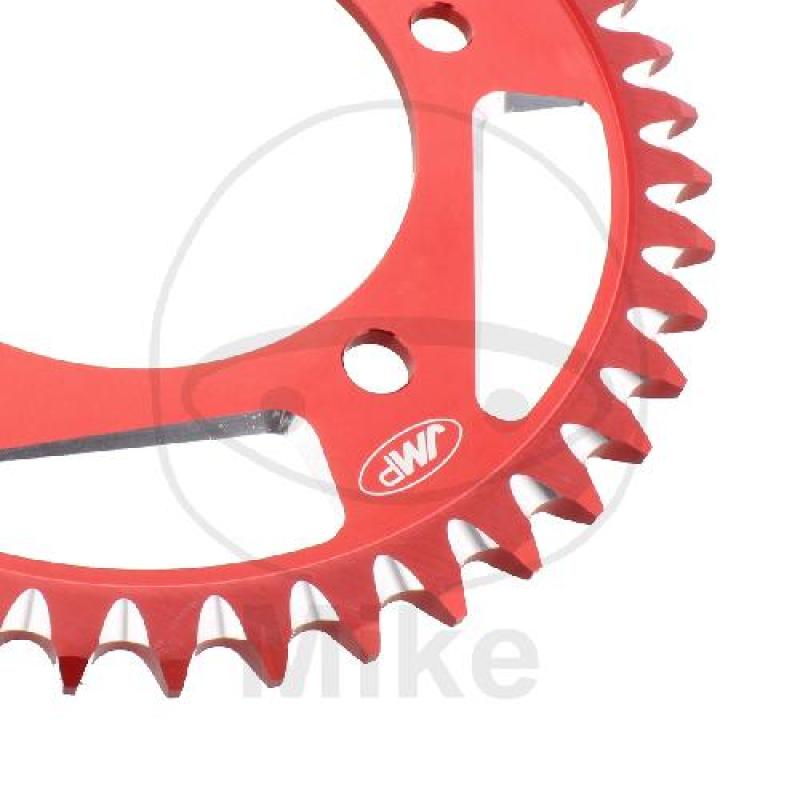 Alu-Kettenrad: 44Z, Teil.: 525 rot, JMP , Innen Ø : 112, Lochkr.: 138