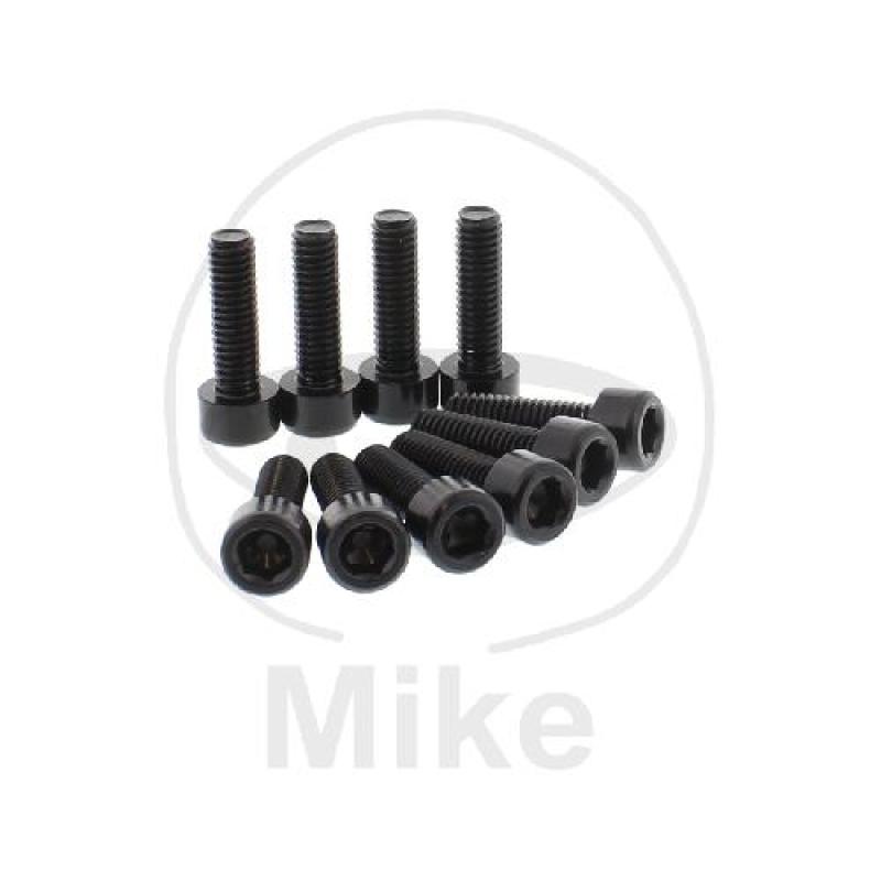 Zylinderschrauben-Satz, Bolt, M6X1,00 20 mm, Alu, schwarz, Pro Bolt