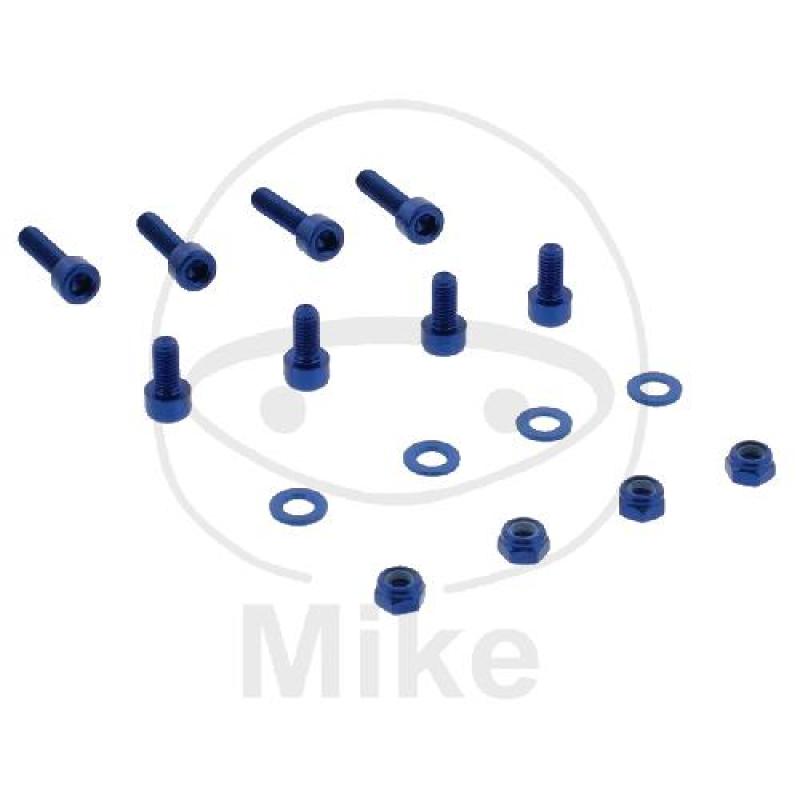 Tankdeckel-Schraubensatz, Alu, blau, Pro Bolt