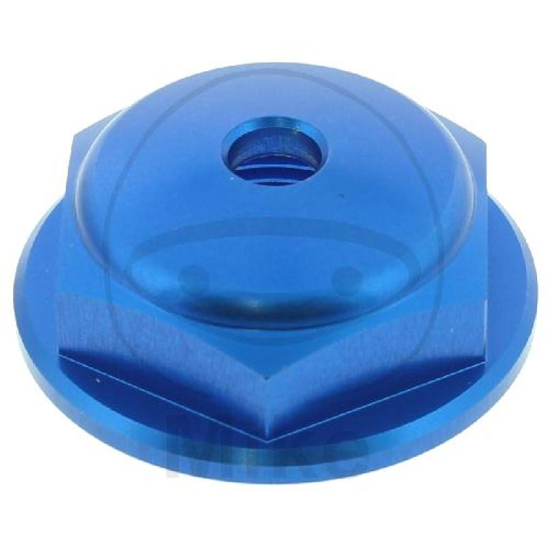 Lenkkopfmutter, geschlossen, JM, M24X1,50, Alu blau