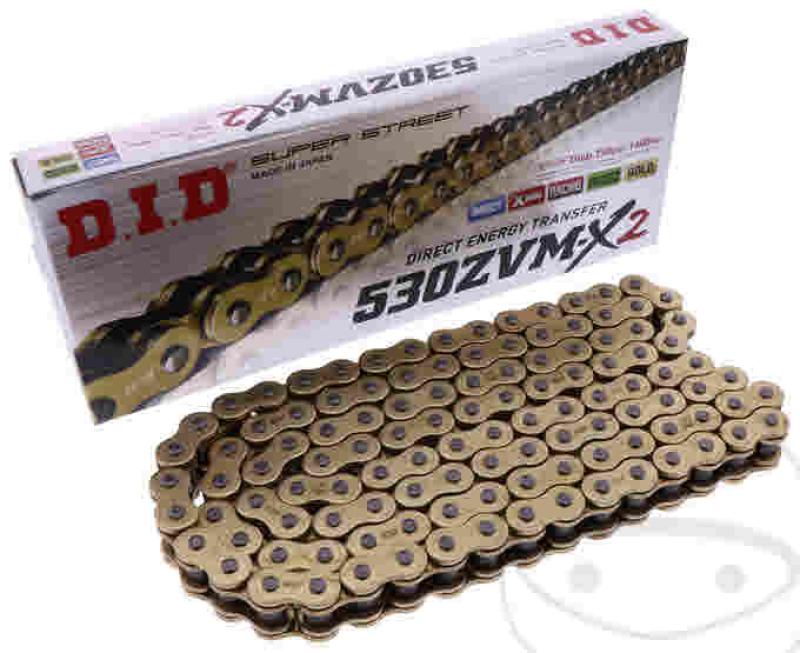 DID, X-Ring-Kette, G&G530ZVMX/112, offen mit Nietschloss