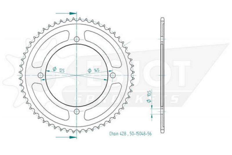 Kettenrad, 56 Zähne