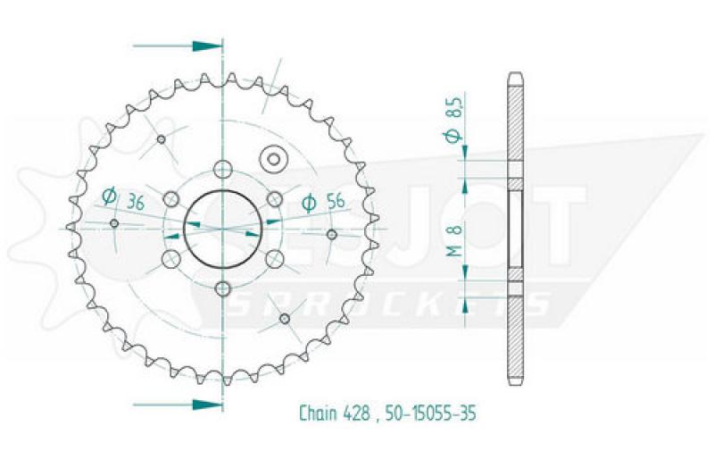 Kettenrad, 35 Zähne