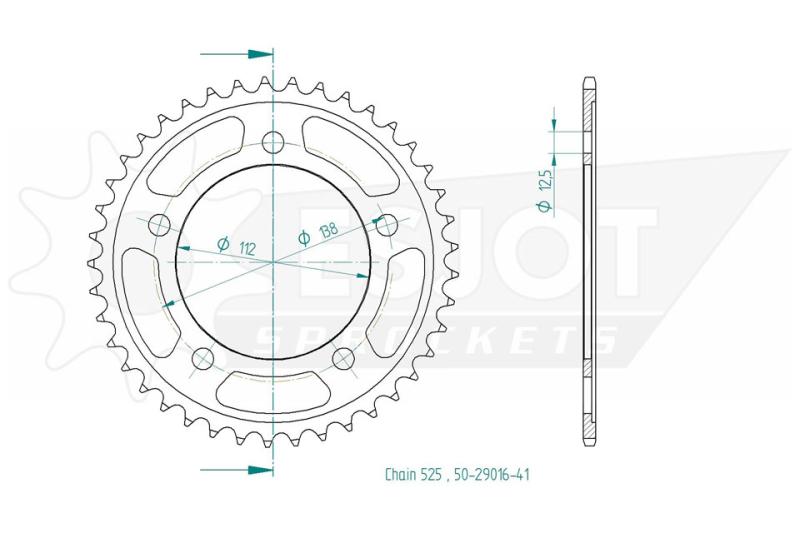 Kettenrad, 41 Zähne
