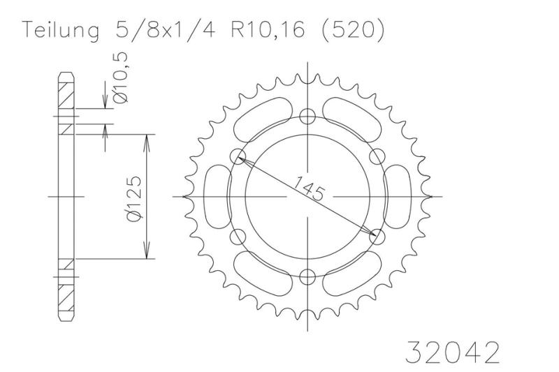 Rear sprocket, 47 teeth