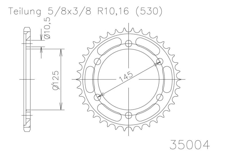 Rear sprocket, 39 teeth